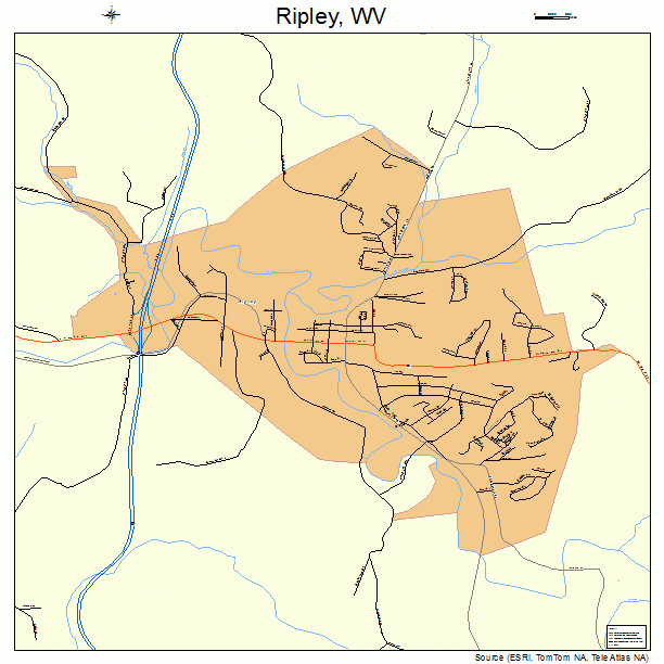 Ripley, WV street map