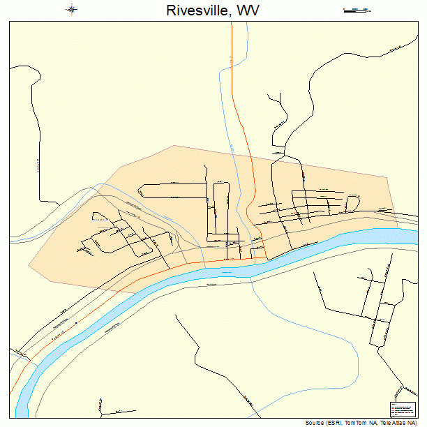 Rivesville, WV street map