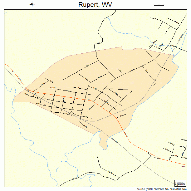 Rupert, WV street map
