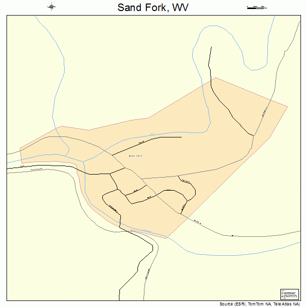 Sand Fork, WV street map