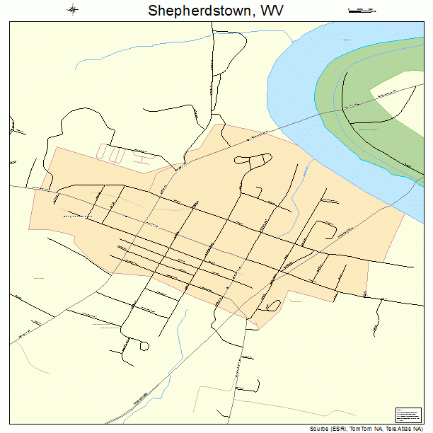 Shepherdstown, WV street map