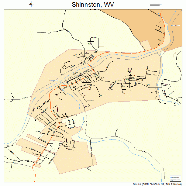 Shinnston, WV street map