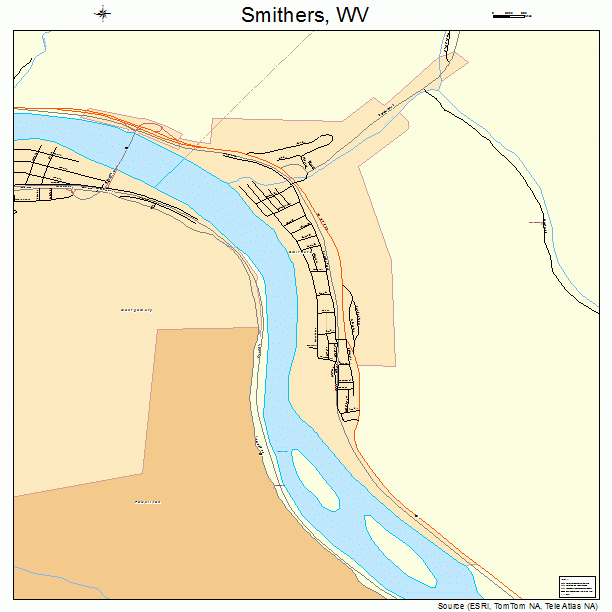 Smithers, WV street map