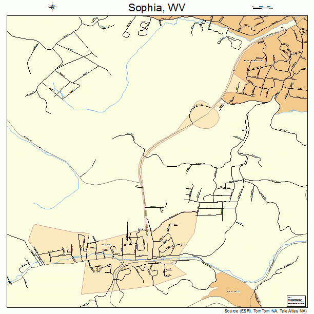 Sophia, WV street map