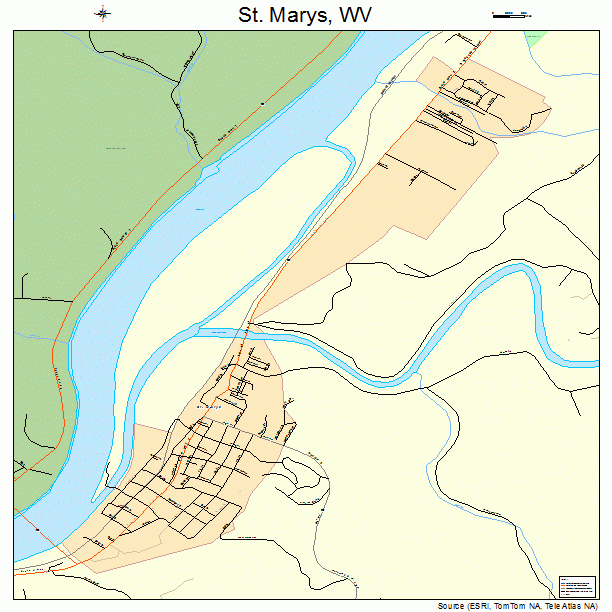 St. Marys, WV street map
