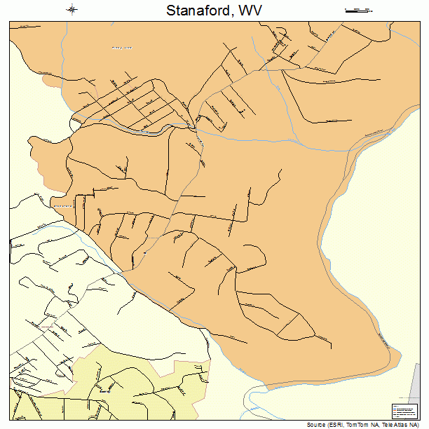 Stanaford, WV street map