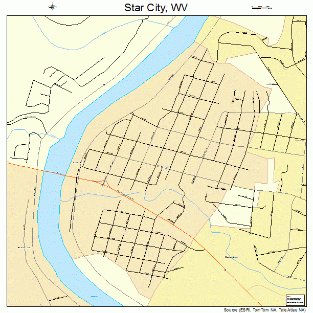 Star City, WV street map