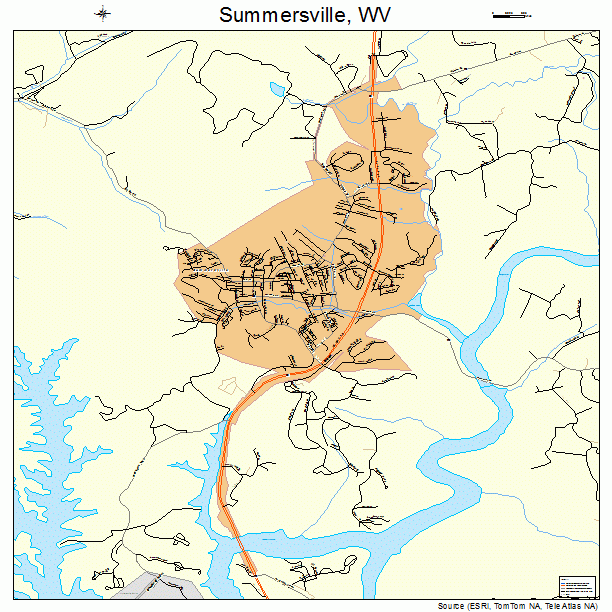 Summersville, WV street map