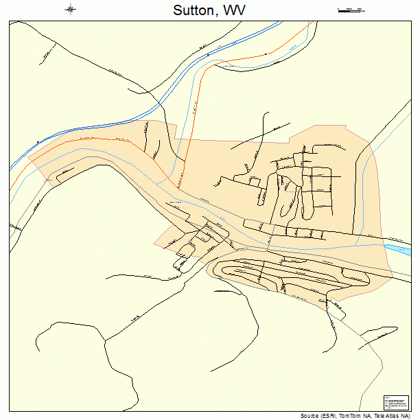Sutton, WV street map