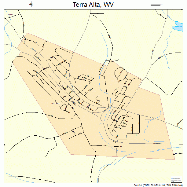Terra Alta, WV street map