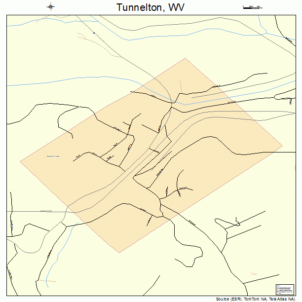 Tunnelton, WV street map
