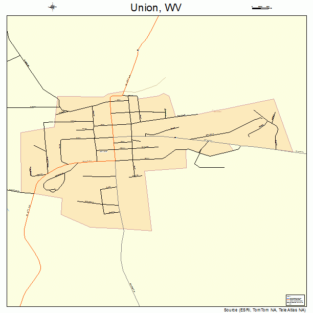 Union, WV street map