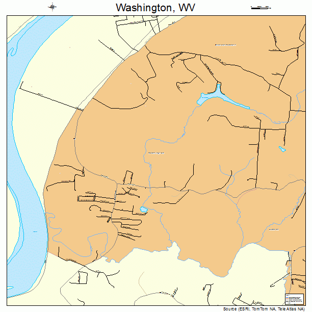 Washington, WV street map