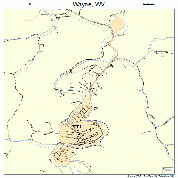 Wayne, WV street map