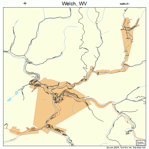 Welch, WV street map