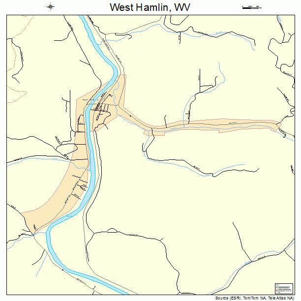West Hamlin, WV street map