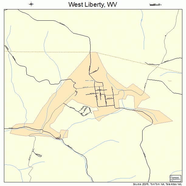 West Liberty, WV street map
