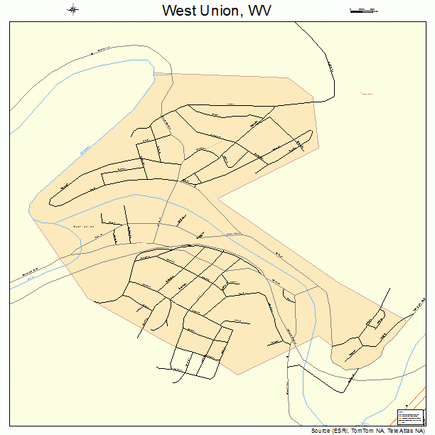 West Union, WV street map