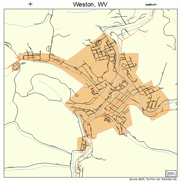 Weston, WV street map
