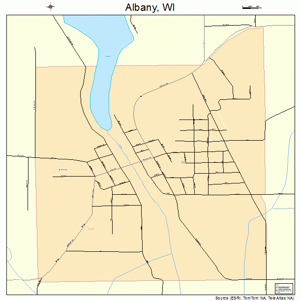 Albany, WI street map