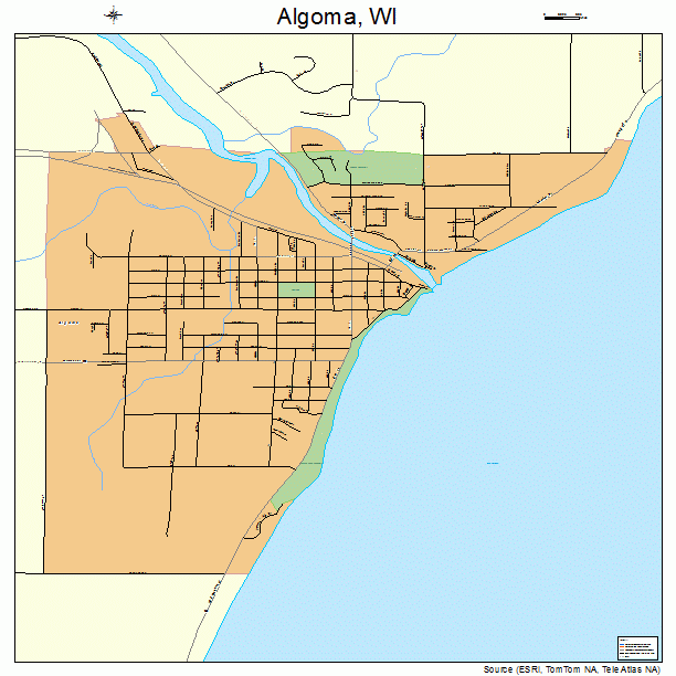 Algoma, WI street map