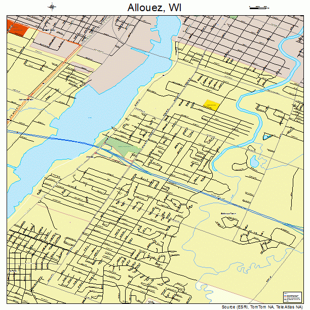 Allouez, WI street map