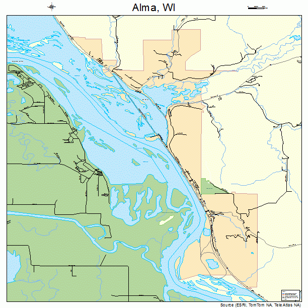 Alma, WI street map