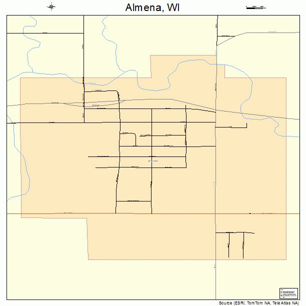 Almena, WI street map