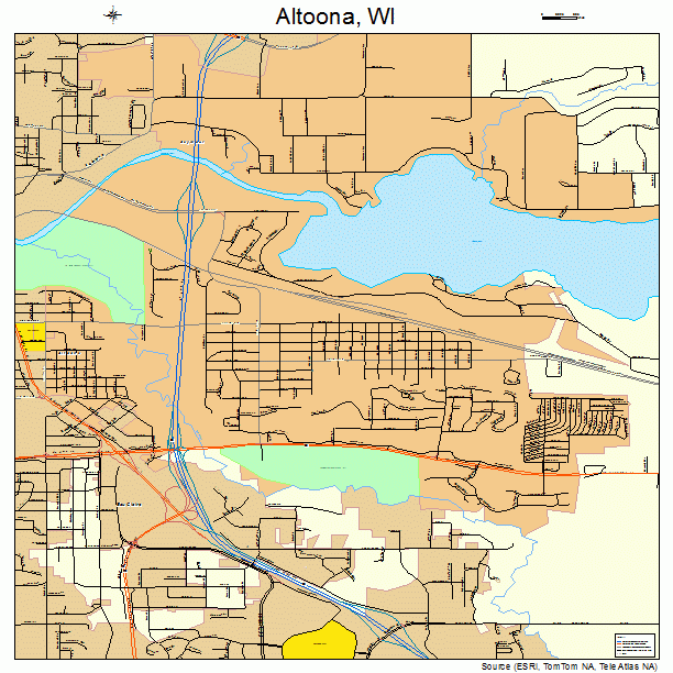 Altoona, WI street map