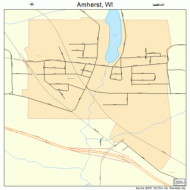 Amherst, WI street map