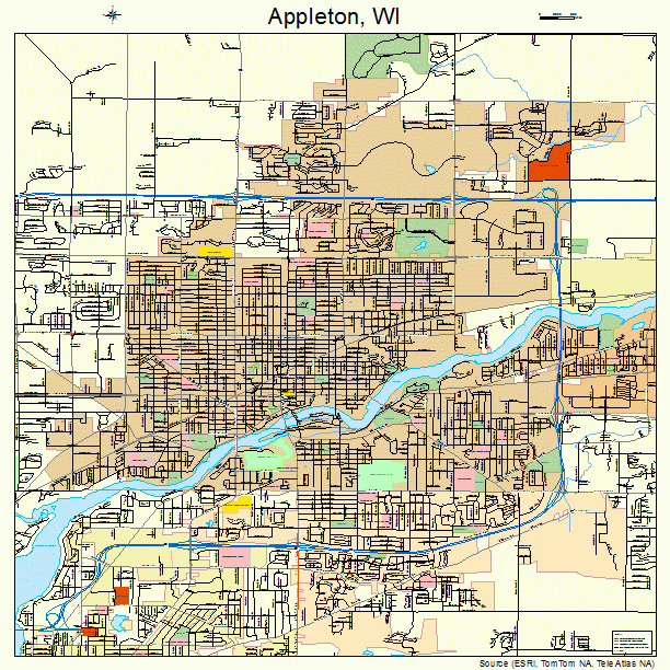 Appleton, WI street map