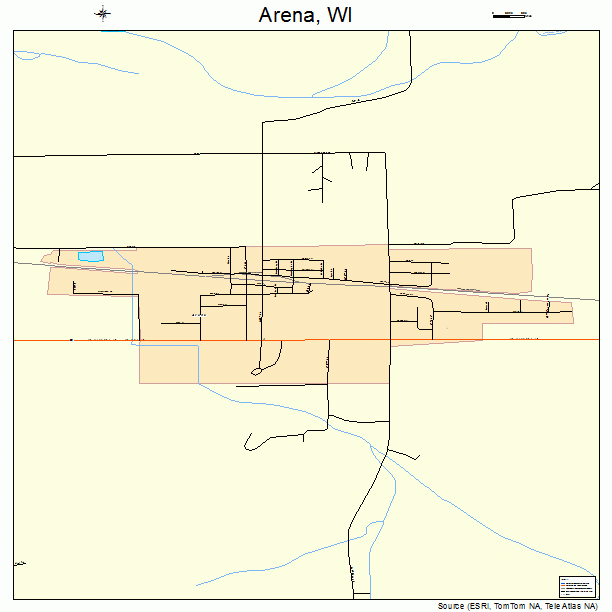Arena, WI street map