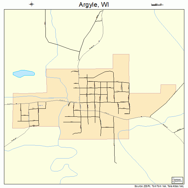 Argyle, WI street map