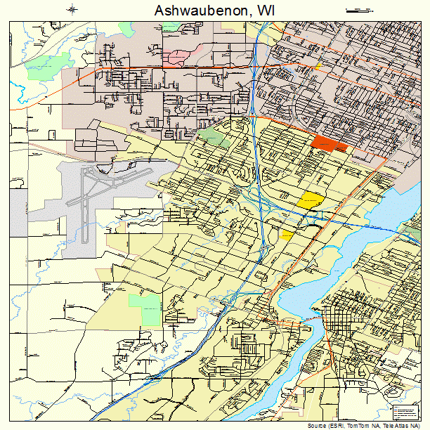 Ashwaubenon, WI street map
