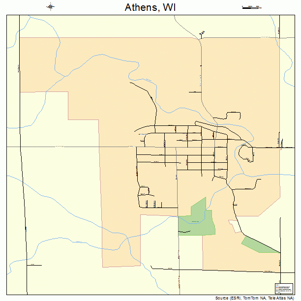 Athens, WI street map