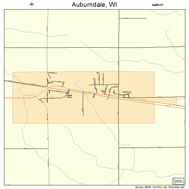 Auburndale, WI street map