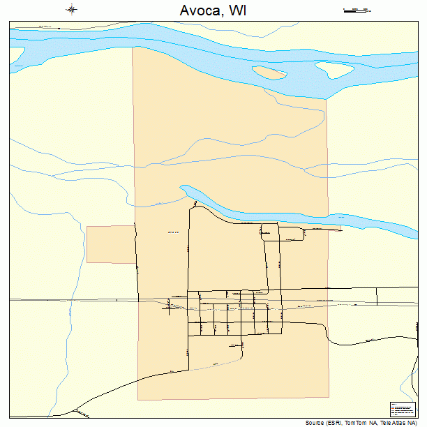 Avoca, WI street map