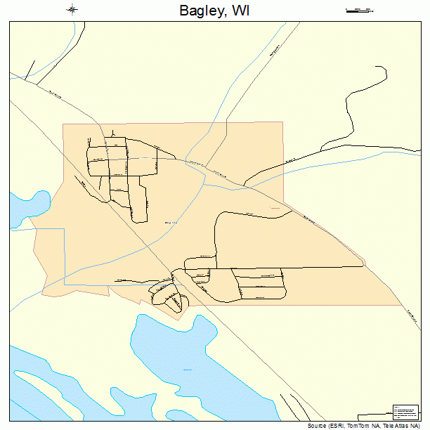 Bagley, WI street map