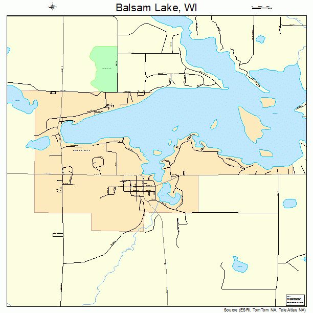 Balsam Lake, WI street map