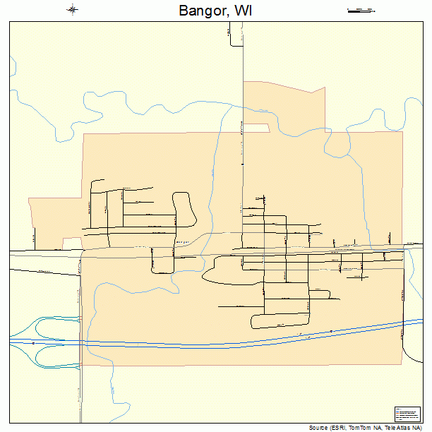 Bangor, WI street map