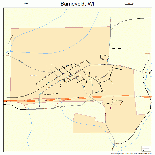 Barneveld, WI street map