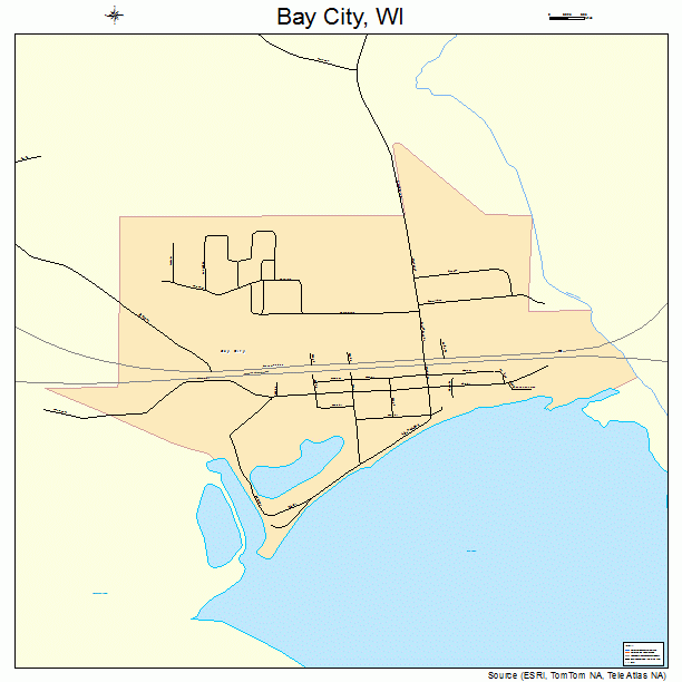 Bay City, WI street map