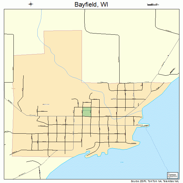 Bayfield, WI street map