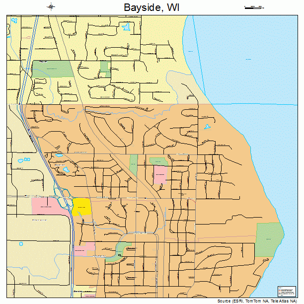 Bayside, WI street map