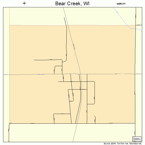 Bear Creek, WI street map