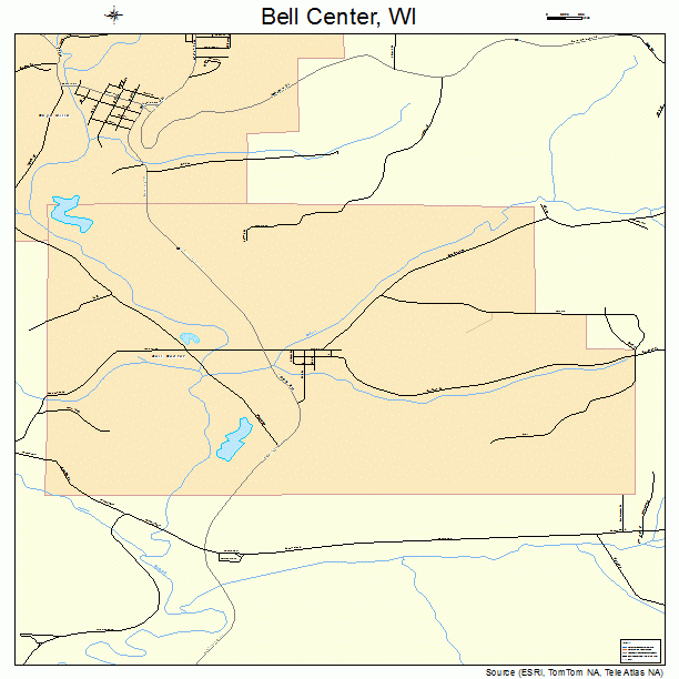 Bell Center, WI street map