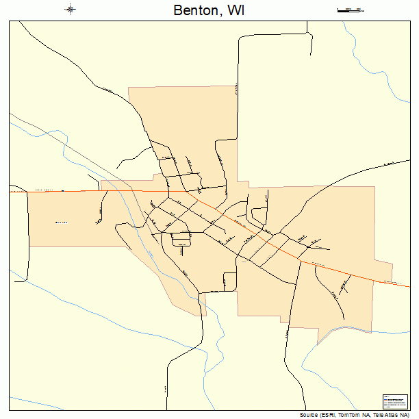 Benton, WI street map