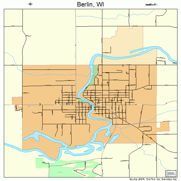 Berlin, WI street map