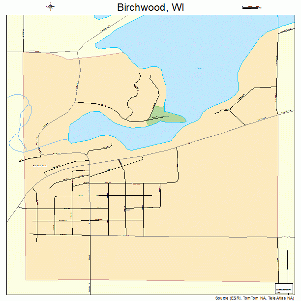 Birchwood, WI street map