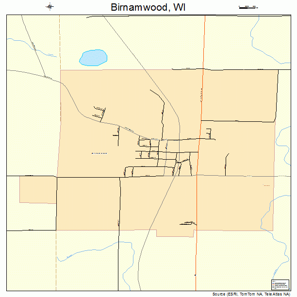 Birnamwood, WI street map